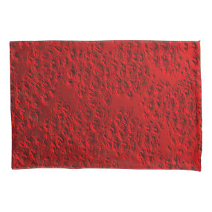 Beschädigtes rotes Metall Kissenbezug