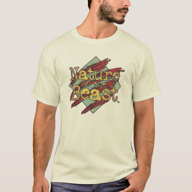 "Beschaffenheit des Tieres" verwittertes Logo T-Shirt (Vorderseite)