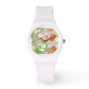 Beschaffenheit mit Scheiben des Gemüses Armbanduhr