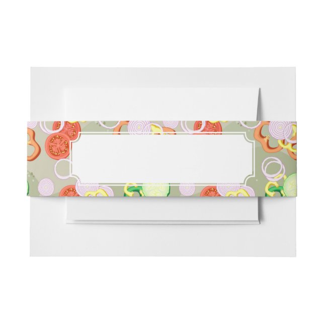 Beschaffenheit mit Scheiben des Gemüses Einladungsbanderole (Vorderseite Beispiel)