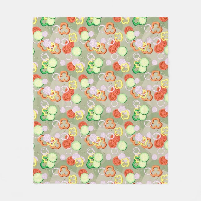 Beschaffenheit mit Scheiben des Gemüses Fleecedecke (Vorderseite)