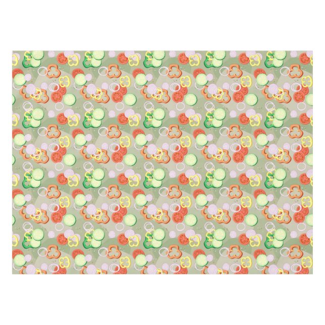 Beschaffenheit mit Scheiben des Gemüses Tischdecke (Vorderseite (Horizontal))