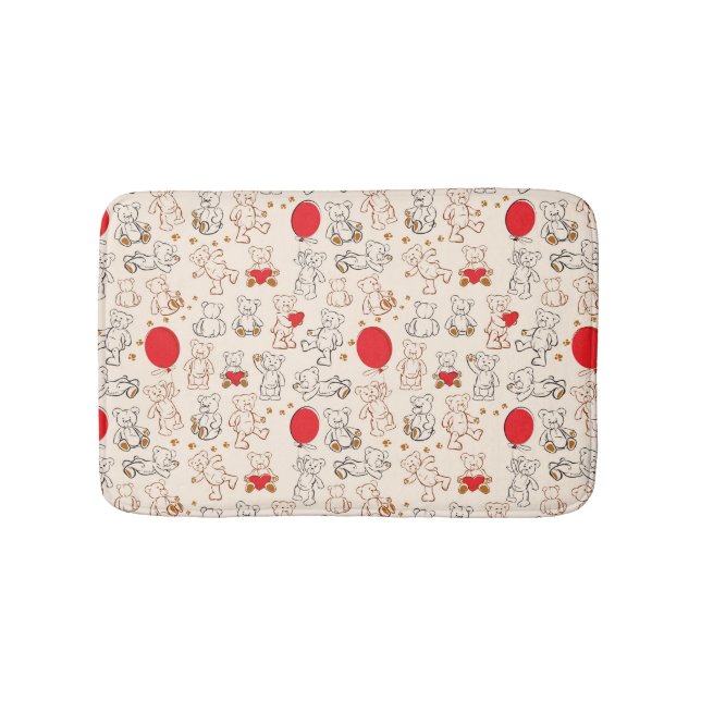 Beschaffenheit mit Teddybären Badematte (Vorderseite)