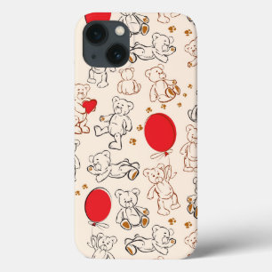 Beschaffenheit mit Teddybären iPhone 13 Hülle