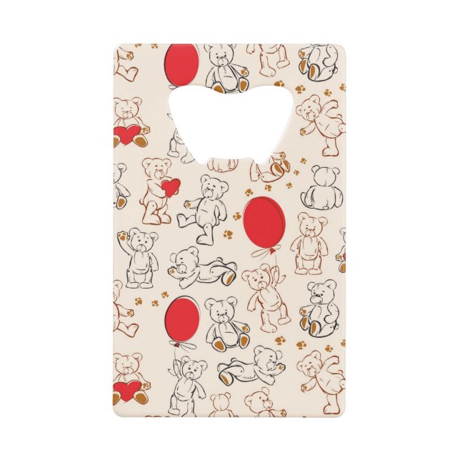 Beschaffenheit mit Teddybären Geldbeutel Flaschenöffner (Vorderseite)