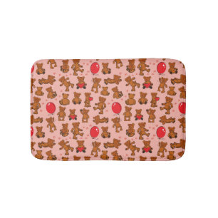 Beschaffenheit mit Teddybären, Herzen Badematte