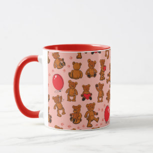 Beschaffenheit mit Teddybären, Herzen Tasse