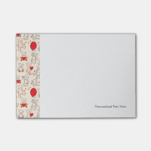 Beschaffenheit mit Teddybären Post-it Klebezettel