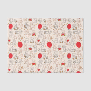 Beschaffenheit mit Teddybären Seidenpapier