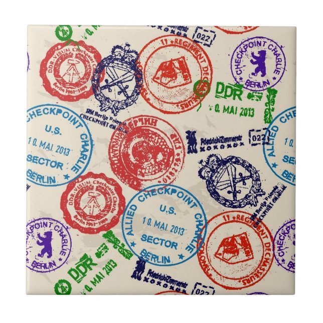 Beschaffenheit mit wirklichen Stempeln Fliese (Vorderseite)