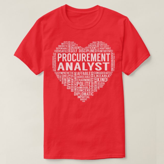 Beschaffungsanalyst Herz T-Shirt (Design vorne)