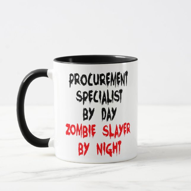 Beschaffungsspezialist Zombie Joke Tasse (Links)