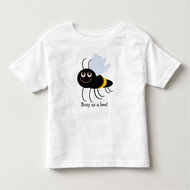 beschäftigt als BienenstuzAboutBees Cotton Kleinki Kleinkind T-shirt (Vorderseite)