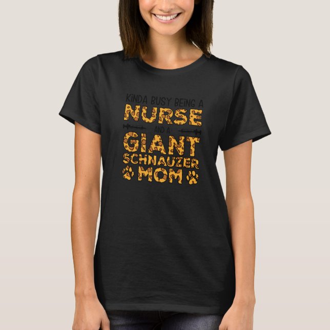 beschäftigt als Krankenschwester Hundemutter - Mam T-Shirt (Vorderseite)