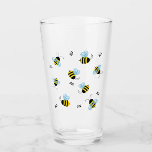 beschäftigt Buzzing Hummelbienen Honigbienen Glas