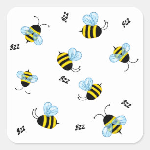 beschäftigt Buzzing Hummelbienen Mousepad Quadratischer Aufkleber