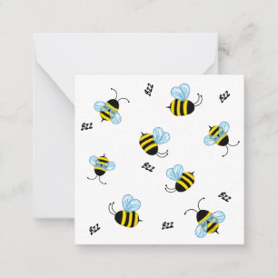 beschäftigt Buzzing Hummelbienen Personalisiert Mitteilungskarte