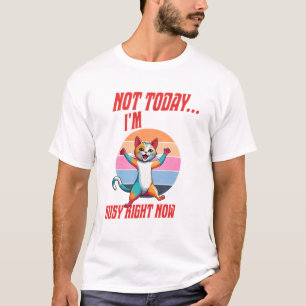 Beschäftigt Heute Retro-Gaming-Katze-Design T-Shirt