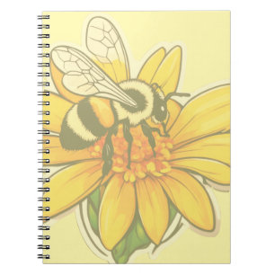 Beschäftigt mit dem Sammeln von Pollen Notizblock