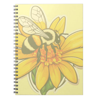 Beschäftigt mit dem Sammeln von Pollen Notizblock