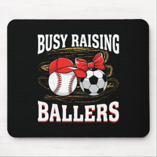 Beschäftigt mit der Erziehung von Ballern Baseball Mousepad