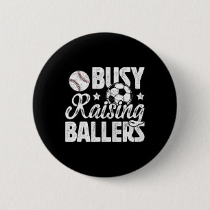 Beschäftigt mit der Erziehung von Ballern Fußball  Button
