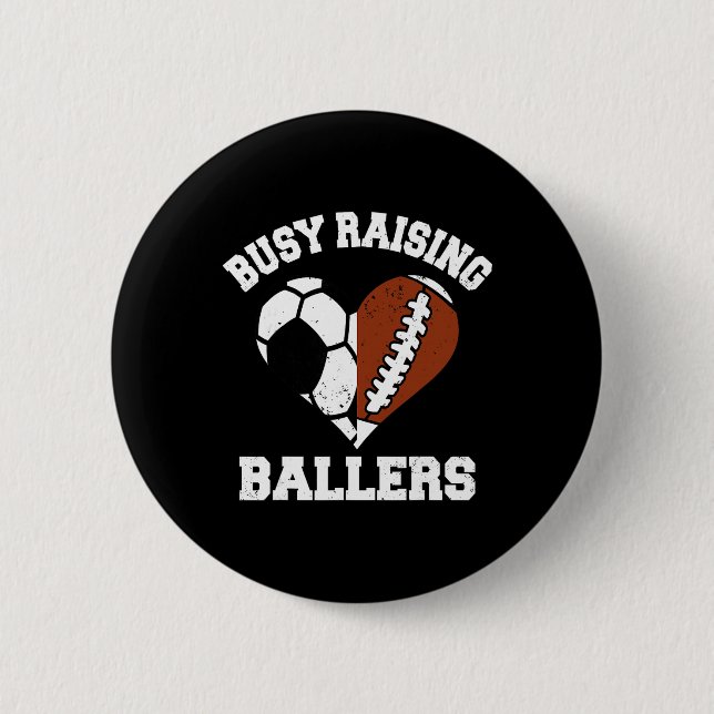 Beschäftigt mit der Erziehung von Byllers Fußball  Button (Vorderseite)