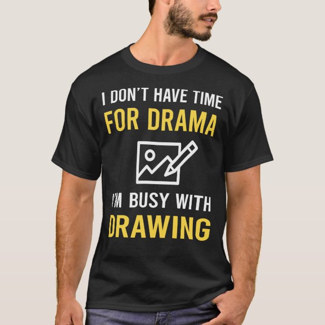 beschäftigt mit Zeichnend T-Shirt (Vorderseite)
