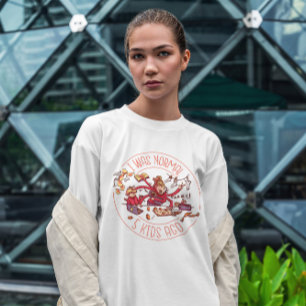 beschäftigt Mutter Funny Abzeichen T-Shirt