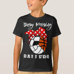beschäftigt Raising Ballers Funny Volleyball Socce T-Shirt