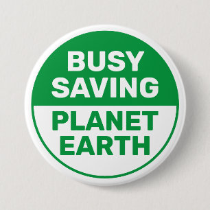 beschäftigt Rettend Planet Earth Progressive Liber Button