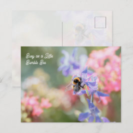 "Beschäftigt wie eine kleine Hummel" Softpastell-B Postkarte