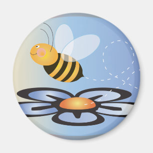 Beschäftigte Biene Magnet