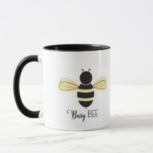 Beschäftigte Biene Summen Whimsical Illustration B Tasse