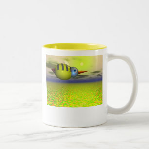 Beschäftigte Biene Zweifarbige Tasse