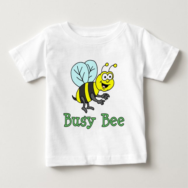 Beschäftigte Bienen-Cartoon Baby T-shirt (Vorderseite)