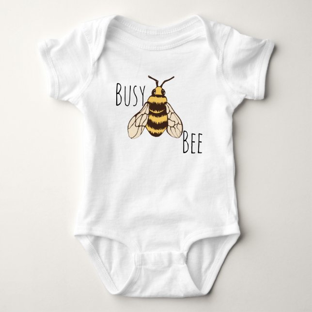 Beschäftigte Bienen-Hummel Baby Strampler (Vorderseite)