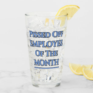 Beschäftigte des Monats Spaß Glas