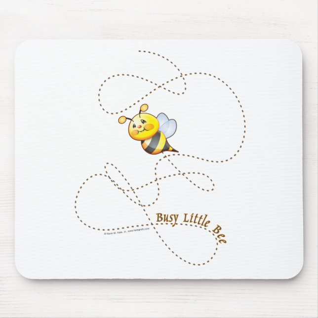 Beschäftigte kleine Biene Mousepad (Vorne)