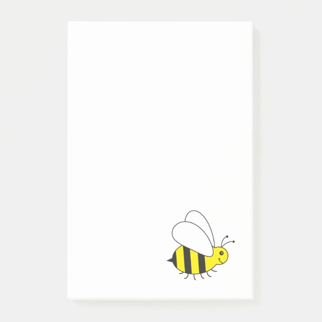 Beschäftigte kleine Hummel-Biene Post-it Klebezettel (Vorderseite)
