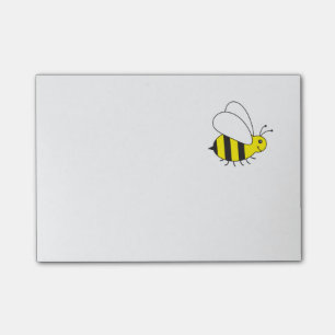 Beschäftigte kleine Hummel-Biene Post-it Klebezettel