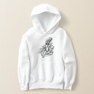 Beschäftigte Schwarz-Weiß-Abstrakte Stammes-Tätowi Hoodie