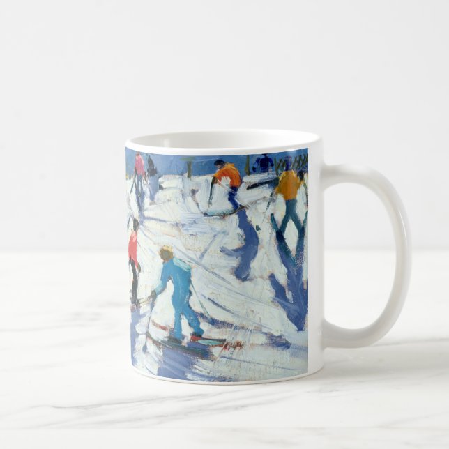 Beschäftigte Ski-Steigung Lofer 2004 Kaffeetasse (Rechts)