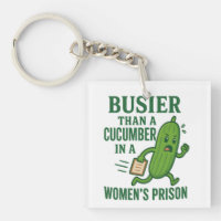 Beschäftigter als eine Gurke in einem Frauen-Gefän