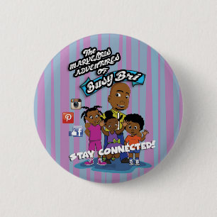 Beschäftigter Bri und Familien-runder Knopf Button
