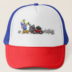 Beschäftigter Gnome. Truckerkappe