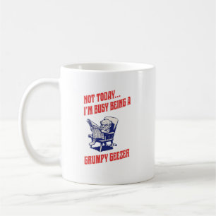 Beschäftigter mürrischer alter Knacker Kaffeetasse