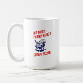 Beschäftigter mürrischer alter Knacker Kaffeetasse