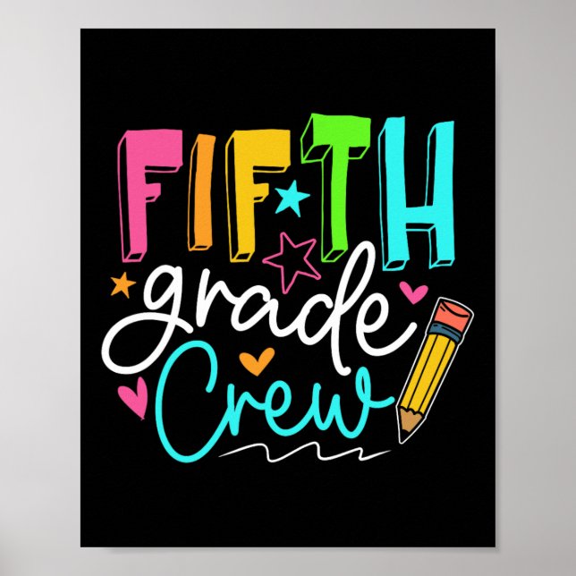 Beschäftigungsgruppe der fünften Klasse Lehrer Sch Poster (Vorne)