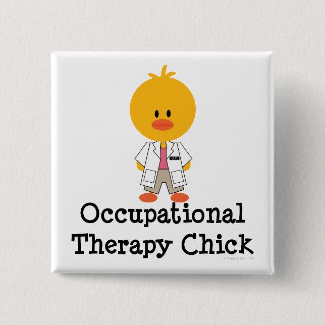 Beschäftigungstherapie-Küken-Knopf Button (Vorderseite)